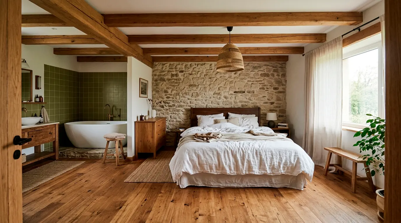 Baño integrado en el dormitorio: la tendencia hotelera que ya entra en casa